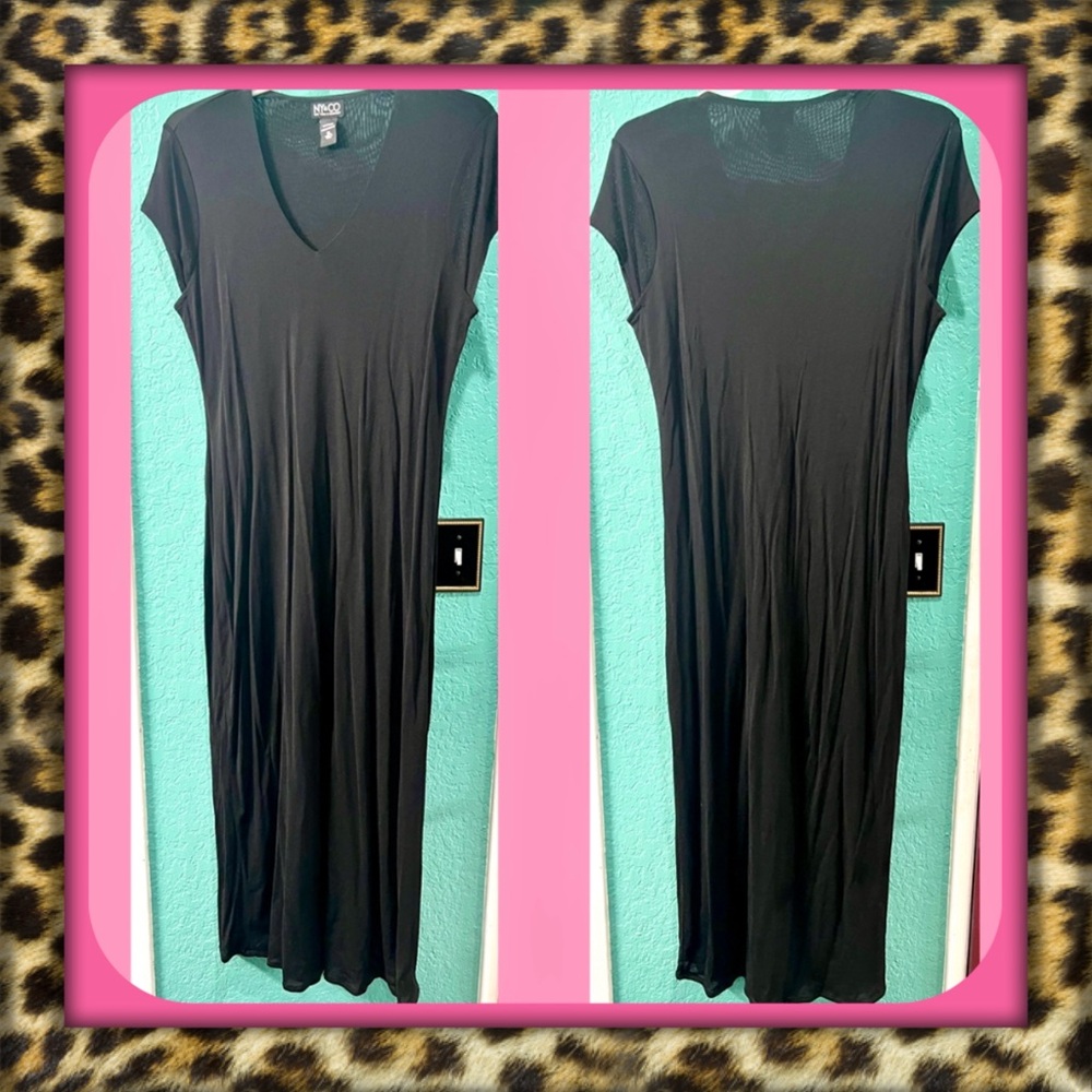 👑✅PRICE FIRM✅ NY & CO Elegant Black Maxi Long Dress